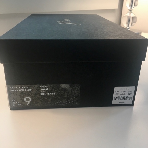 NIB J. Crew Patent Classic Block Heel Pump Sz 9 - Picture 7 of 7